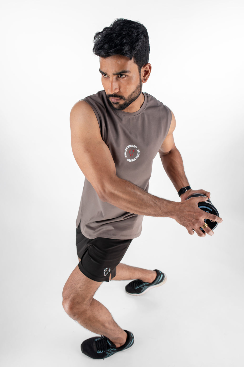 Bullish Core Edge Tank in Grey — breathable athletic tank top for gym and training