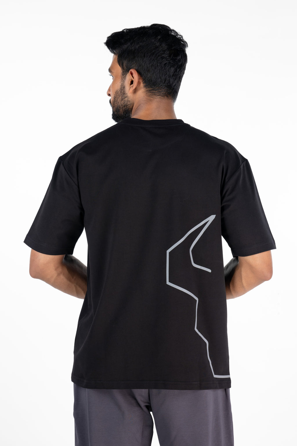 Bullish Oversized T-Shirt in Black — premium French Terry Cotton oversized tee for men